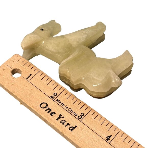 Marble Donkey Mexican Stone Onyx Sculpture Carved Jackass Mule 3" Mexico - Picture 7 of 12